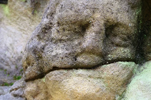 Detail of the stone head — Stock Photo, Image