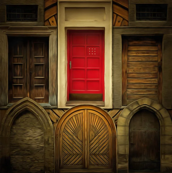 Абстрактный образ старых дверей — стоковое фото