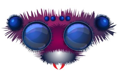 Büyük kıllı örümceği başkanı vektör