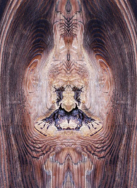Bizarre knoop in hout - houten textuur — Stockfoto
