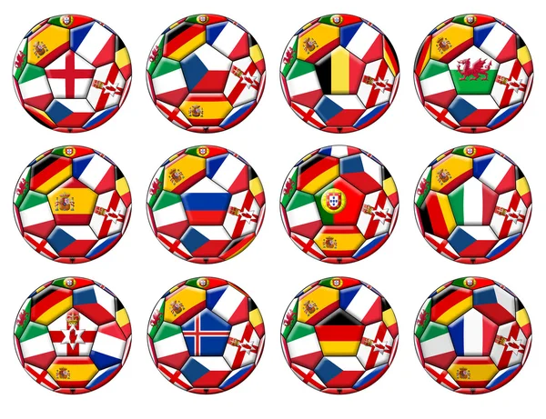 Balls with various flags — Stock Photo, Image