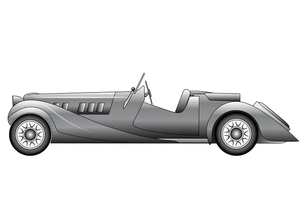 Antiguo coche de carreras clásico — Vector de stock