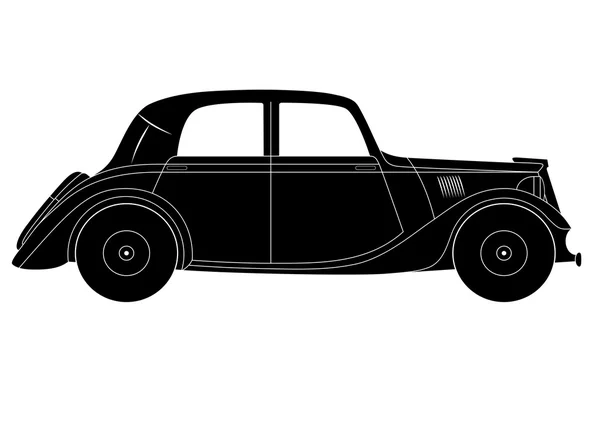 Coupe - modelo vintage de carro — Vetor de Stock