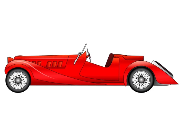 Antiguo coche de carreras clásico — Vector de stock