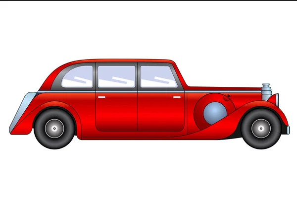 Modelo vintage de coche - sedán — Vector de stock