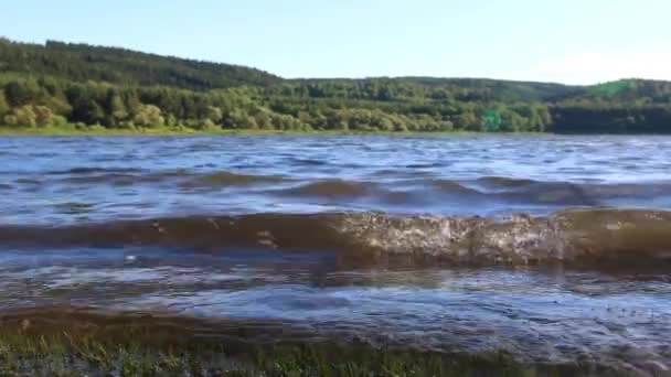 Vlny na vodě — Stock video