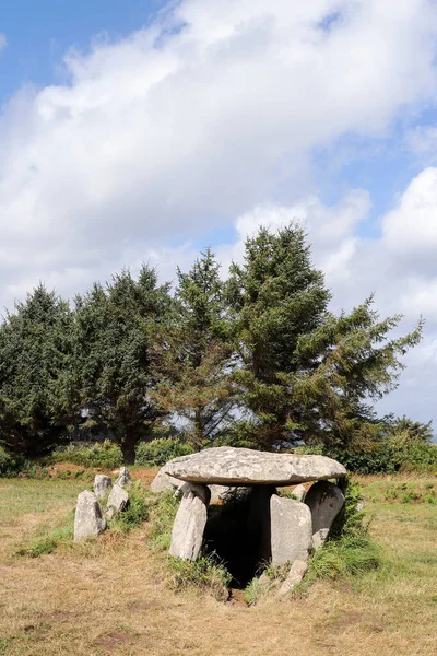 Dolmen Tumba Galería Ile Grande Grand Island Pleumeur Bodou Bretaña —  Fotos de Stock