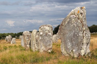 Alignements de Carnac - Alignements du Menec - Dünyadaki en büyük megalitik alan, Carnac, Brittany, Fransa