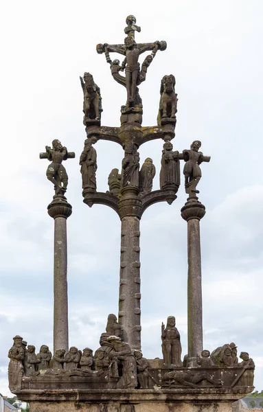 Calvary Saint Thegonnec Parish Close Saint Tegonnec France — стоковое фото