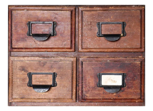 Old Used Damaged Wooden Drawers Isolated Background — Stock Photo, Image