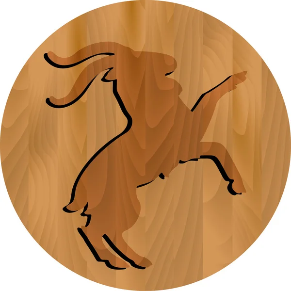 Año de la cabra - signo del zodiaco — Archivo Imágenes Vectoriales