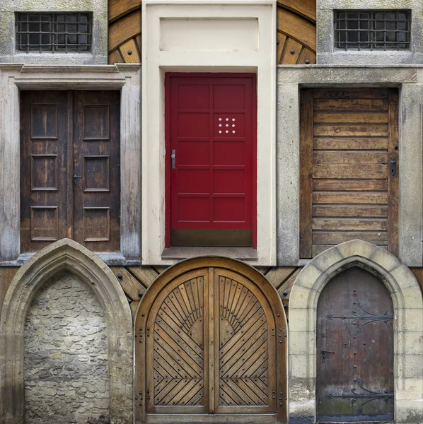Abstract collage van oude deuren — Stockfoto