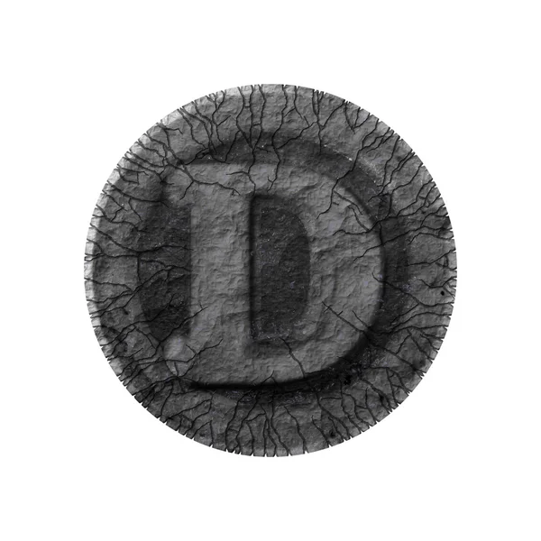 Grunge teckensnitt - bokstaven D — Stockfoto