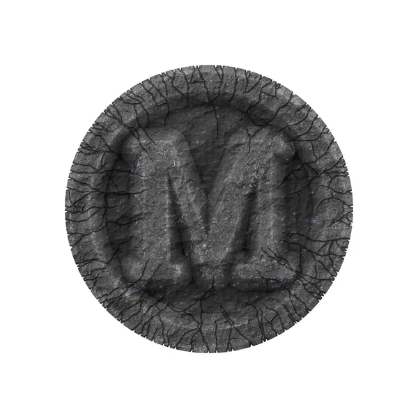 Grunge font - letra M — Foto de Stock
