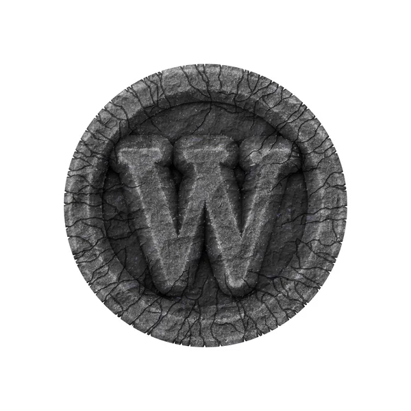 Grunge font - letter W — Stock Photo, Image