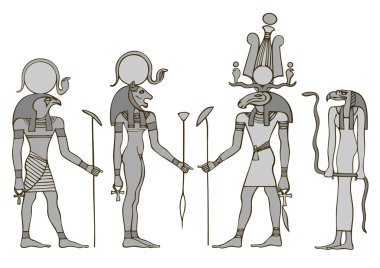 Gods of ancient Egypt clipart