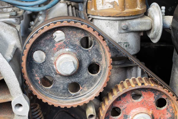 Dettaglio astratto del vecchio motore — Foto Stock