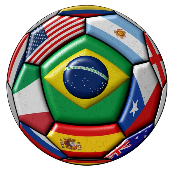 Ball With Various Flags — Stock Photo, Image