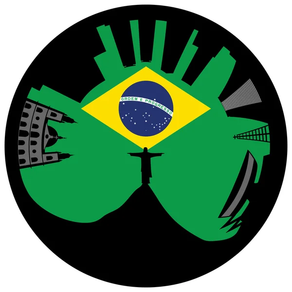 Rio de Janeiro yüzüğe benziyor — Stok Vektör