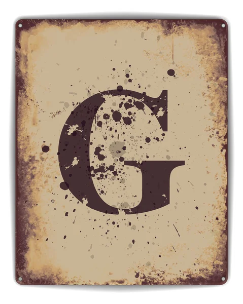 大文字の G とポスター — ストックベクタ