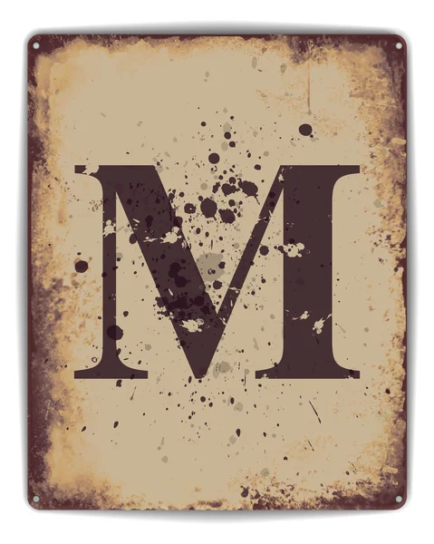 Плакат с заглавной буквой M — стоковый вектор
