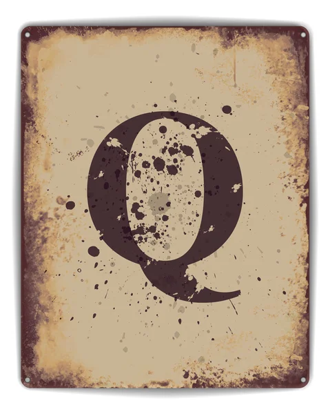 Poster con lettera maiuscola Q — Vettoriale Stock