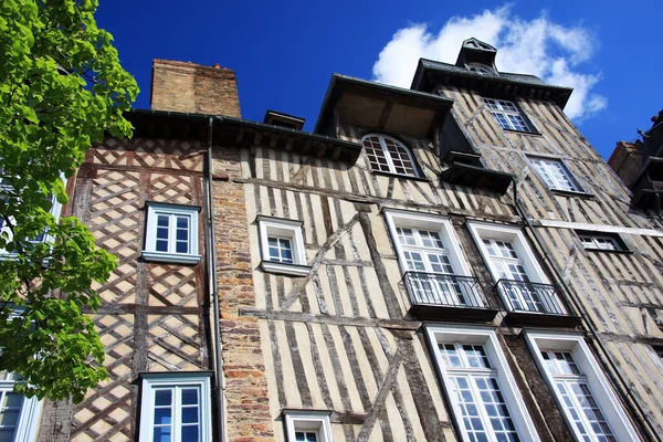 The historic half timbered buildings of Rennes — Stock Photo, Image