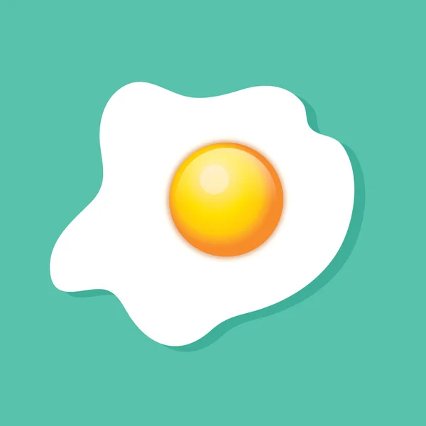 Ovansida av stekt ägg — Stock vektor