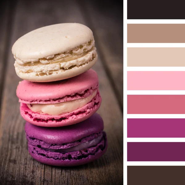 French macaroons stack palette — Stock Photo, Image