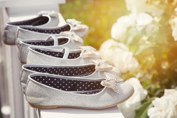 Sparkly bridesmaid shoes — Stock Photo, Image