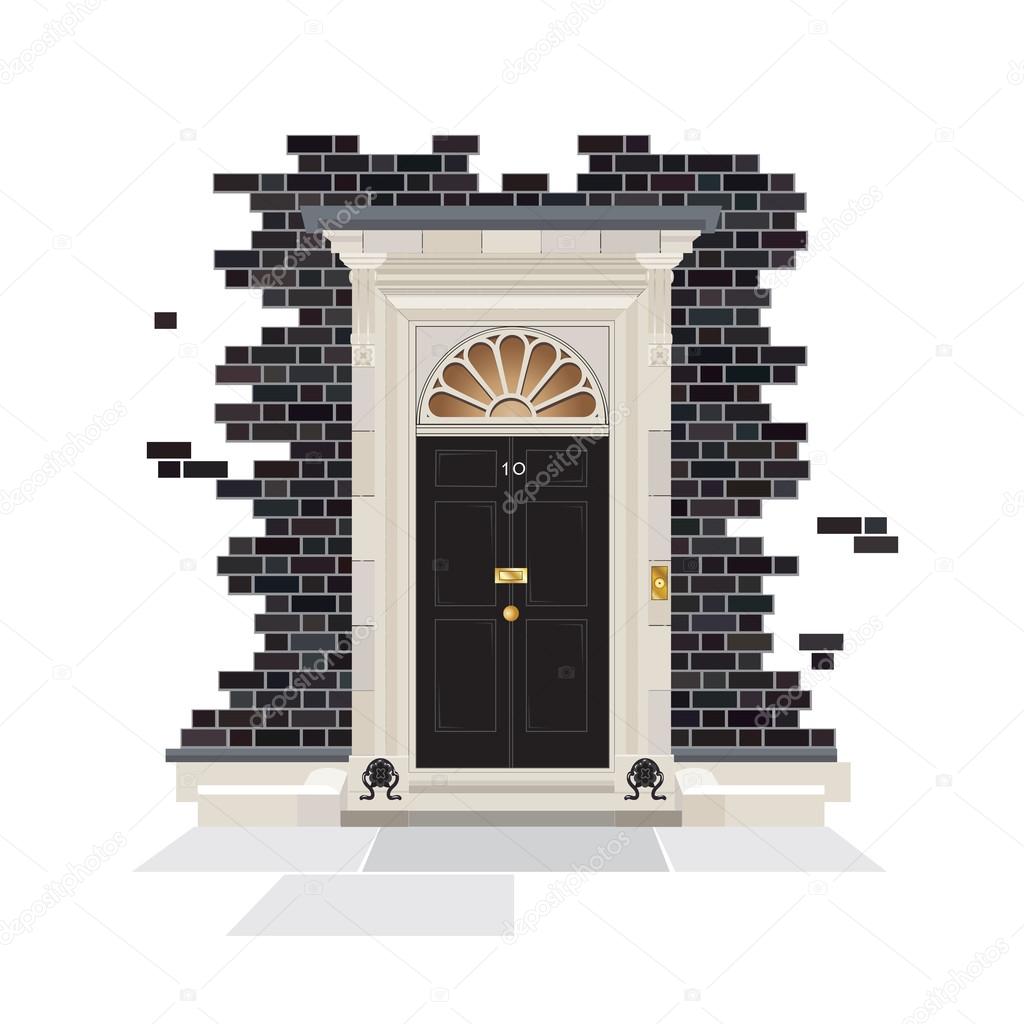 10 Downing Street Tur Stockvektor C Rixipix 117208626