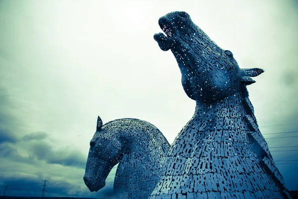 De Kelpies, Schotland door beeldhouwer Andy Scott — Stockfoto