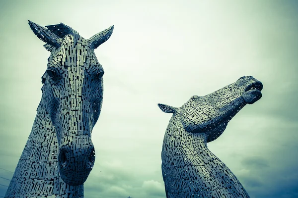 Kelpies, İskoçya heykeltıraş Andy Scott tarafından — Stok fotoğraf