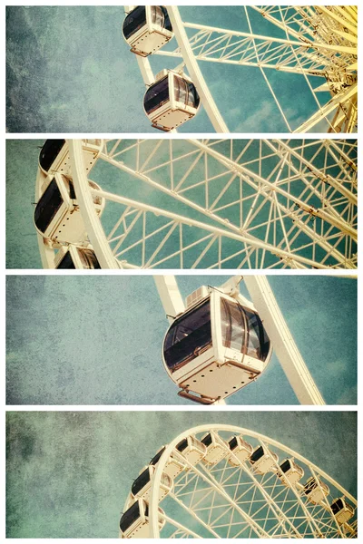 Ferris wheel retro ollage — Stock Photo, Image
