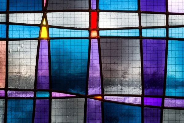 Dettaglio in vetro colorato astratto — Foto Stock
