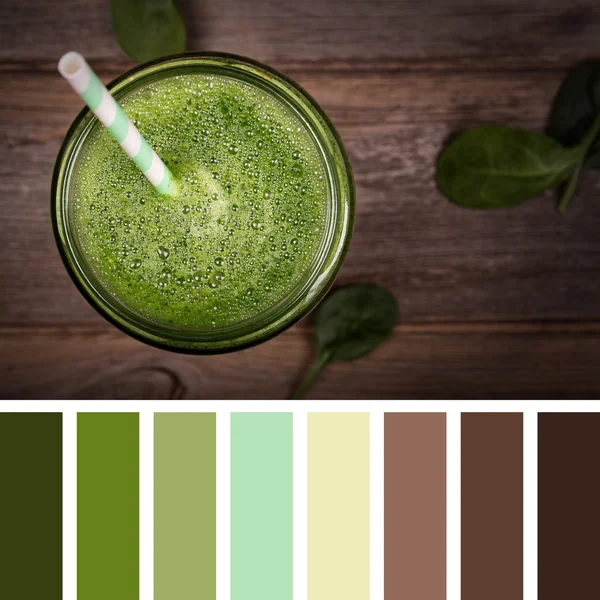 Grön smoothie palett — Stockfoto