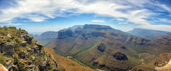 Panorama Der Drei Rondavels Und Des Blyde River Canyon Den — Stockfoto