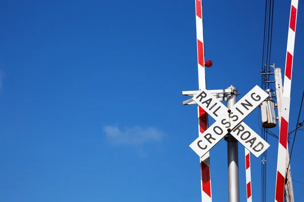 Señal de cruce del ferrocarril — Foto de Stock