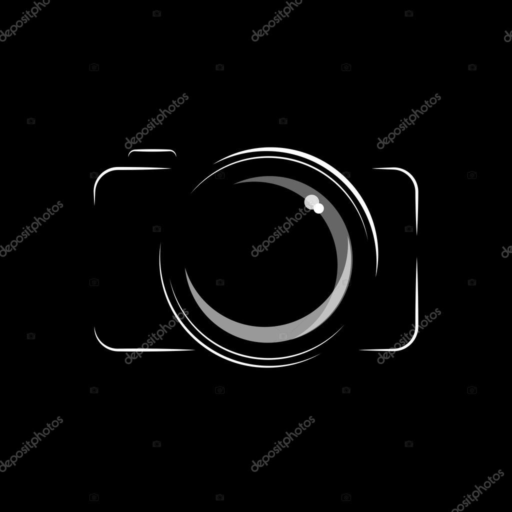 Camera icon black and white Stock Vector Image by ©rixipix #55071171