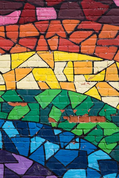 Graffiti arco-íris Montreal — Fotografia de Stock