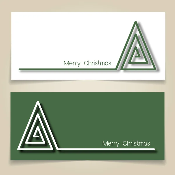 Kerstboom banners — Stockvector