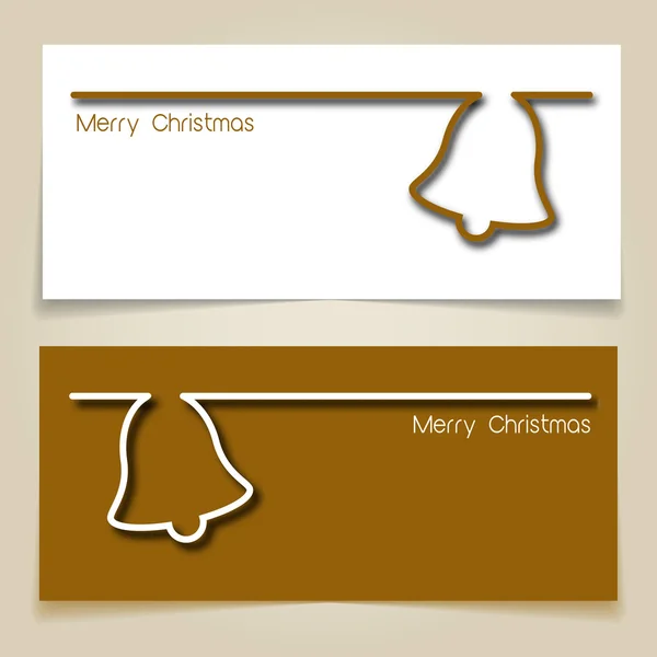 Christmas jingle bell banners — Stock vektor