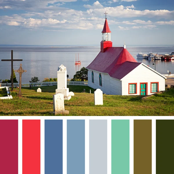 Tadoussac Chapel palette — Stock Photo, Image