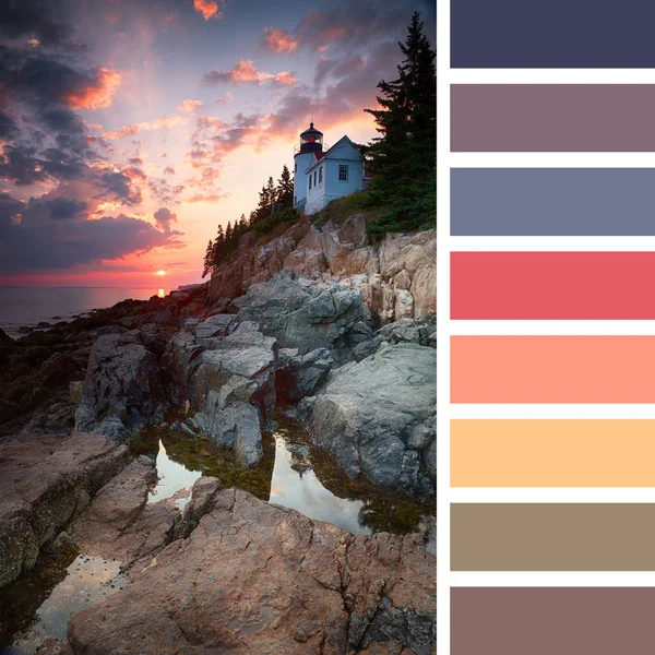 Bass Harbor fyren palett — Stockfoto