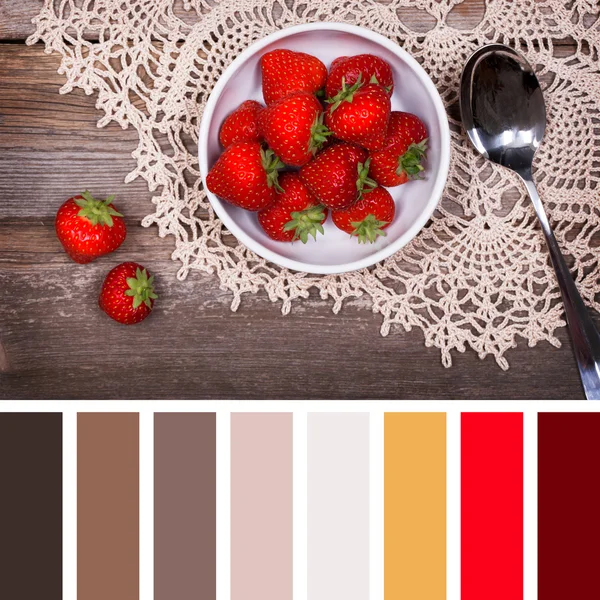 Strawberry dessert palett — Stockfoto