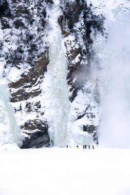 Frozen Montmorency Falls  clipart