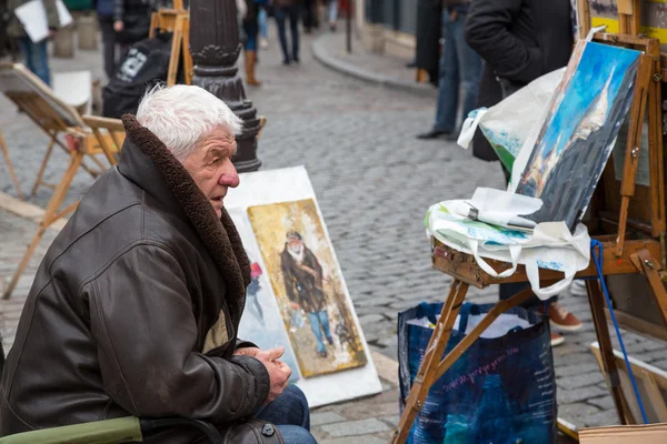 Artista callejero en Montmartre — Foto de Stock