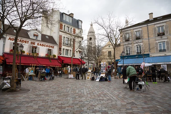 Artistas callejeros en Montmartre —  Fotos de Stock