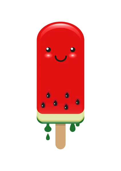 Watermelon ice lolly — Stock Vector