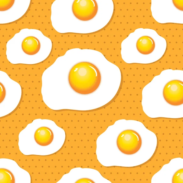 Pattern of fried eggs — Stock Vector